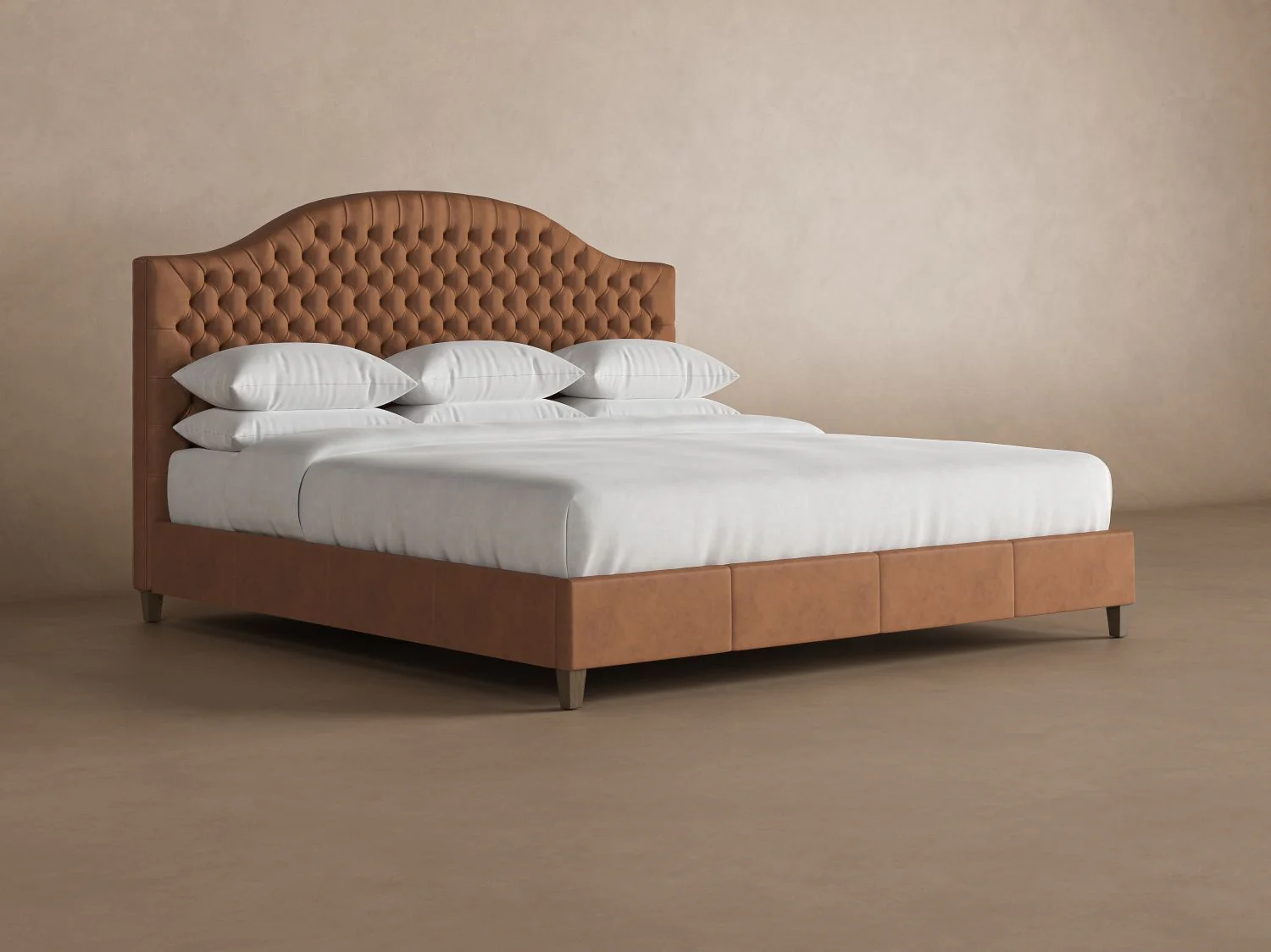 Archie Leather Bed - Image 4