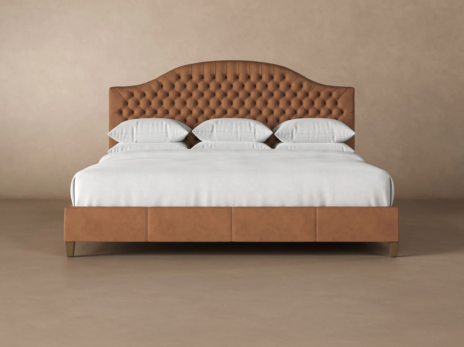 Archie Leather Bed - Image 5