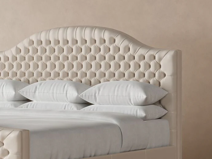 Archie with Footboard Leather Bed - Image 3