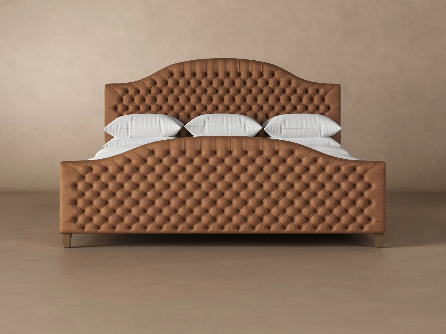 Archie with Footboard Leather Bed - Image 5